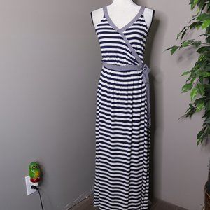 Old Navy Striped Side Tie Maxi Dress